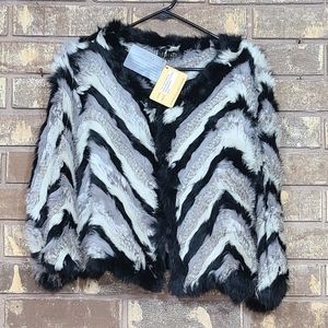 Elliatt Zeppelin Rabbit Fur Jacket sz Medium NWT…